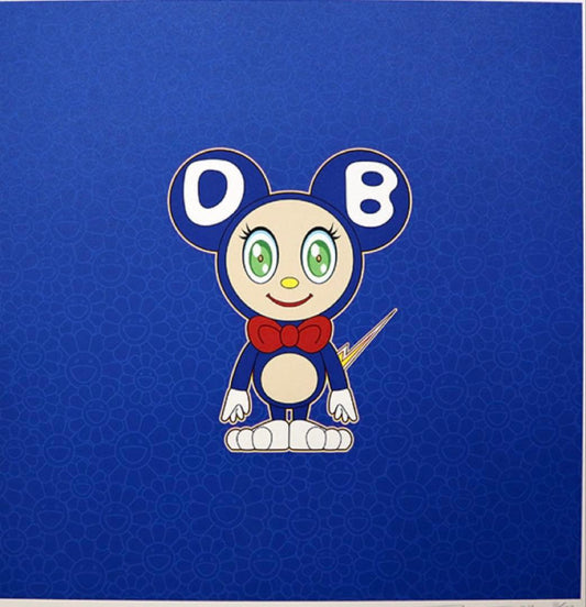 Takashi Murakami DOB Blue 2020 Lithograph Signed Rare Minimalist Print