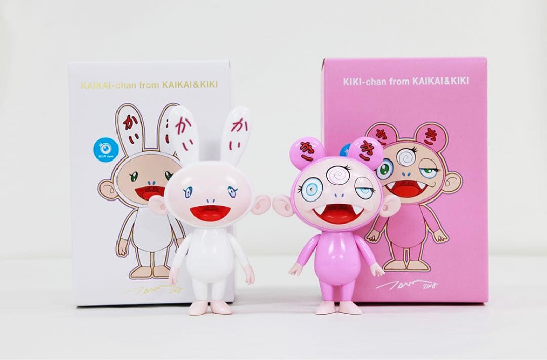 Takashi Murakami Kaikai Kiki BLUE Eyes Soft Vinyl Figure Set Sealed Rare Designer Art Sculpture Kaikai Kiki