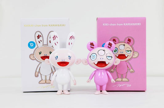 Takashi Murakami Kaikai Kiki BLUE Eyes Soft Vinyl Figure Set Sealed Rare Designer Art Sculpture Kaikai Kiki