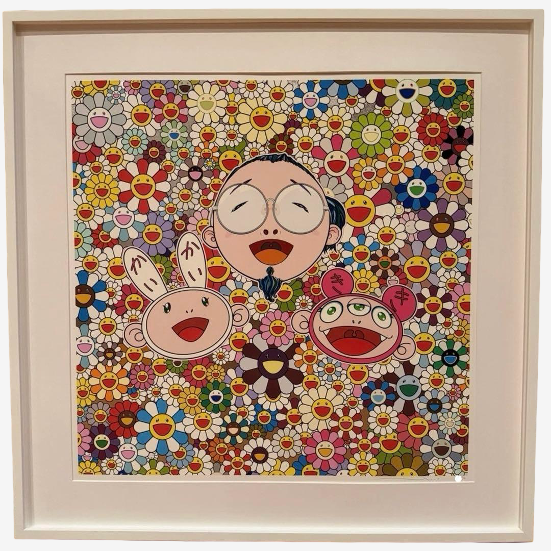 Takashi Murakami Me And Kaikai And Kiki 2009 ED50 Signed Silkscreen Framed Museum Glass Rare Artwork