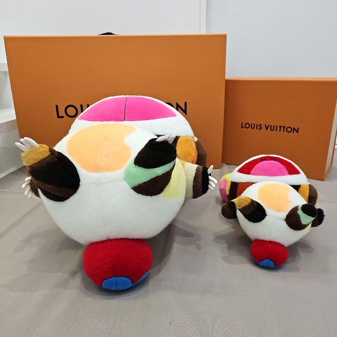 Rare 2-Piece Louis Vuitton x Takashi Murakami Panda Plush GI1417 Superflat Art Toy Kaikai Kiki Character Collectible Figure Doll Toys Japan
