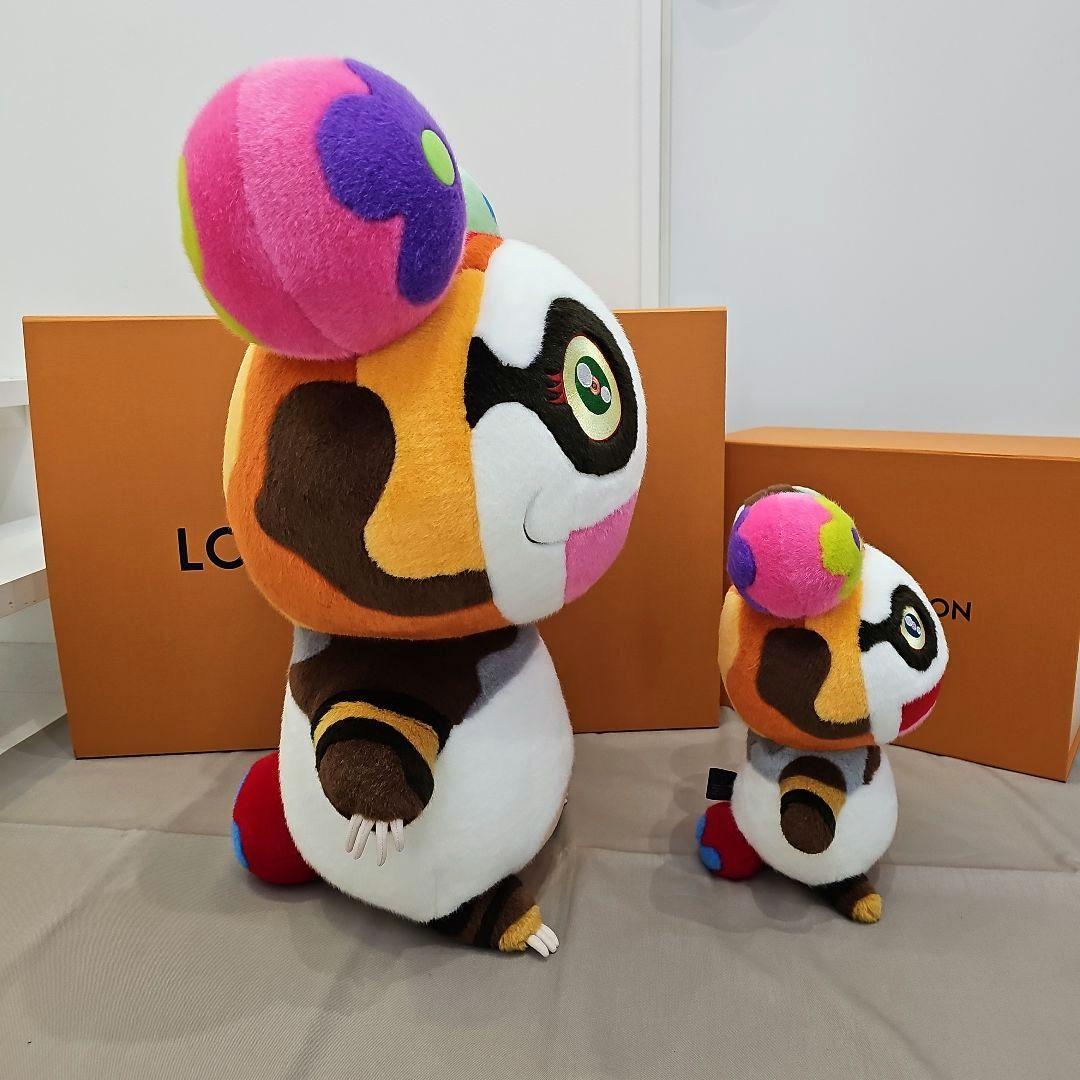 Rare 2-Piece Louis Vuitton x Takashi Murakami Panda Plush GI1417 Superflat Art Toy Kaikai Kiki Character Collectible Figure Doll Toys Japan
