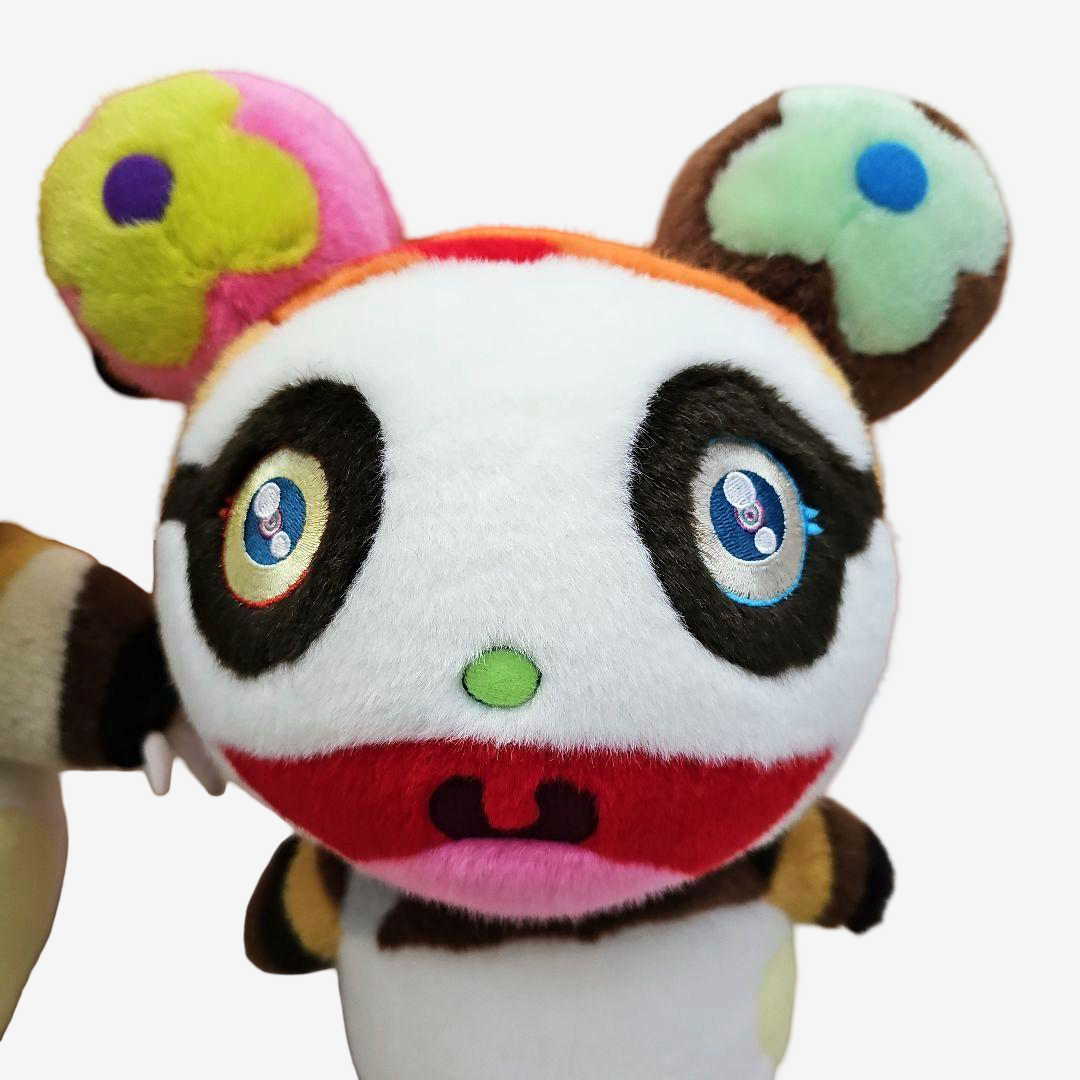 Rare 2-Piece Louis Vuitton x Takashi Murakami Panda Plush GI1417 Superflat Art Toy Kaikai Kiki Character Collectible Figure Doll Toys Japan