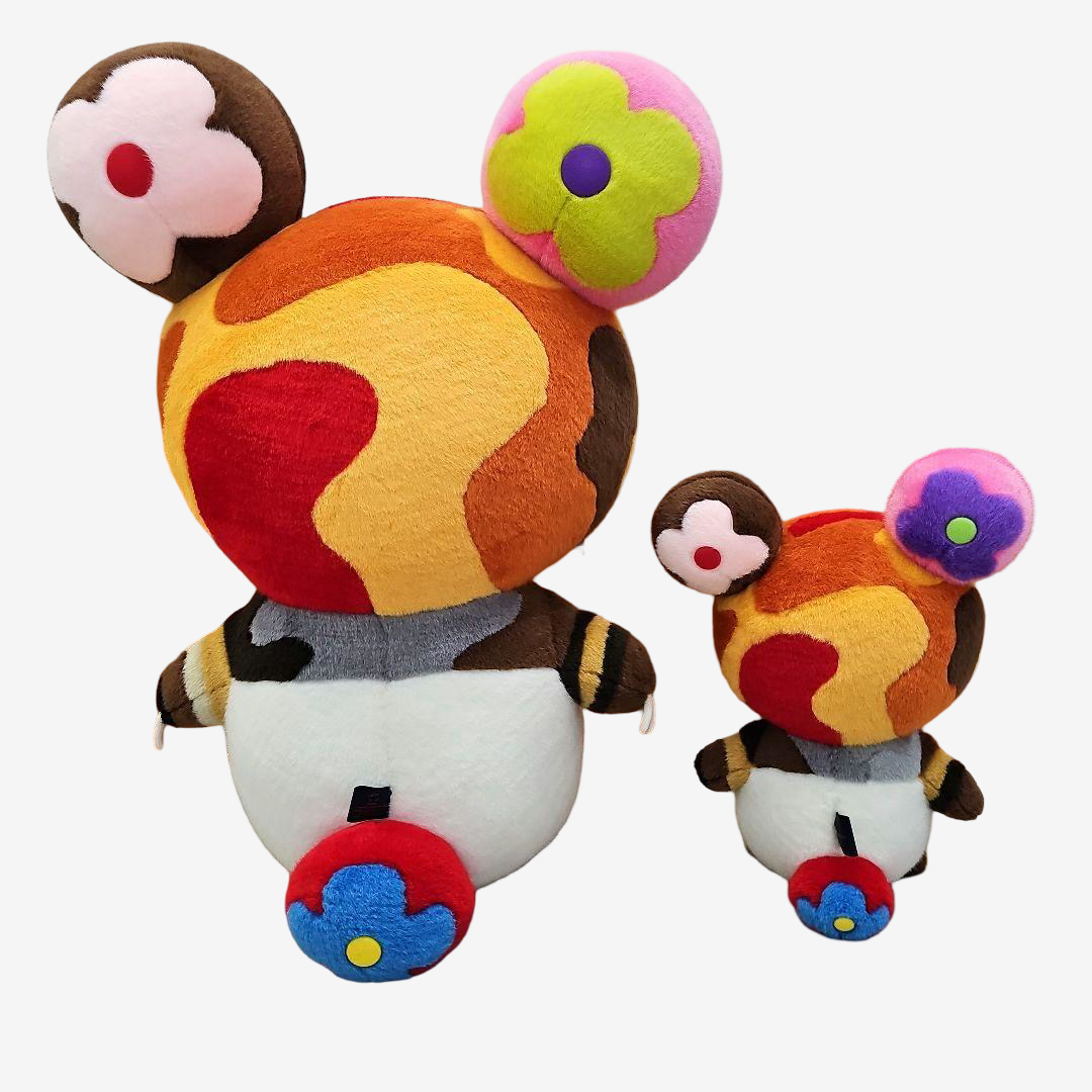 Rare 2-Piece Louis Vuitton x Takashi Murakami Panda Plush GI1417 Superflat Art Toy Kaikai Kiki Character Collectible Figure Doll Toys Japan
