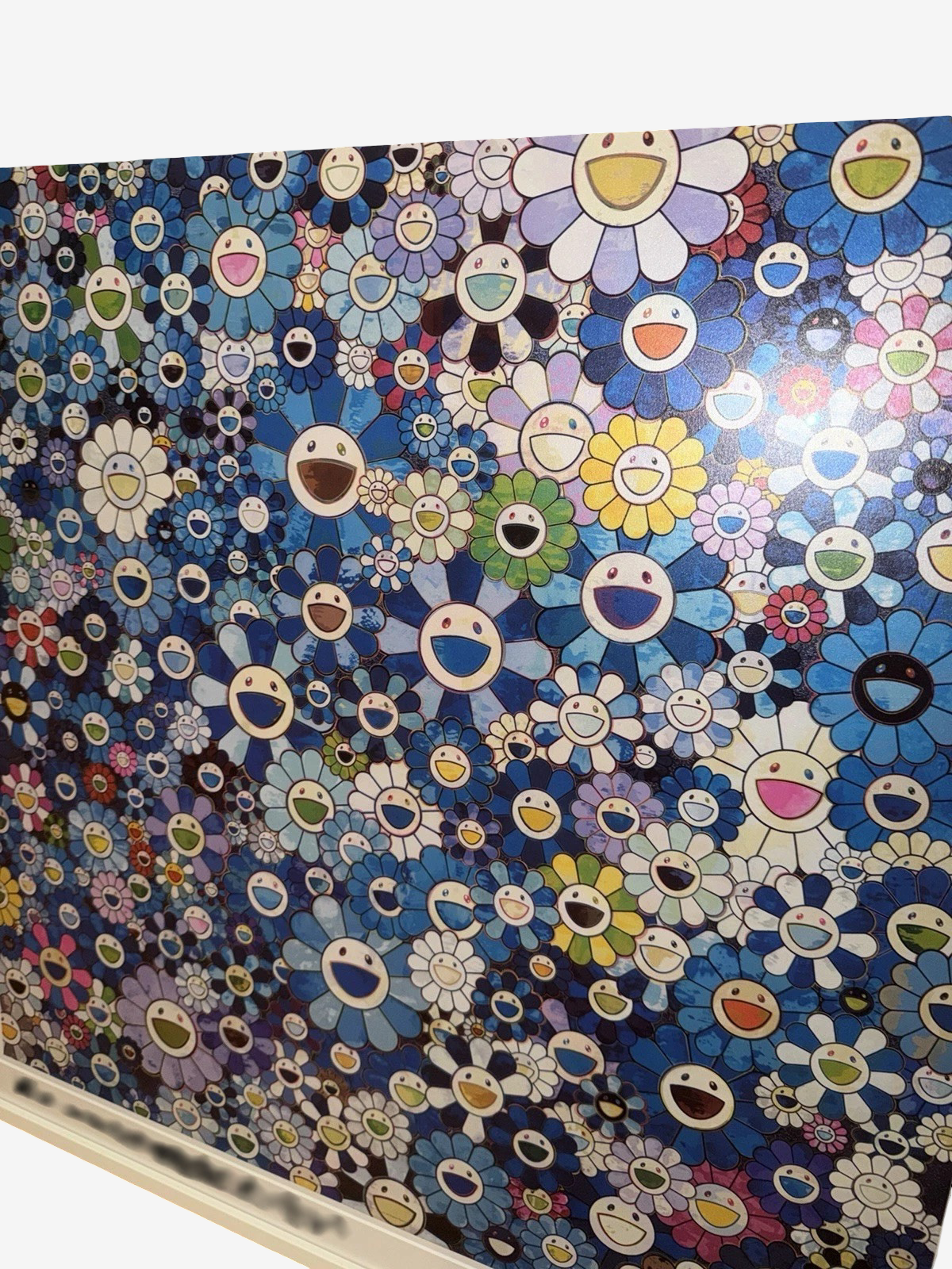 Takashi Murakami Shangri La Blue ED300 Signed Silkscreen Flower Field Kaikai Kiki Contemporary Japanese Art