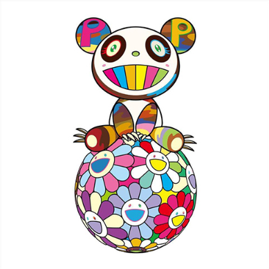 Takashi Murakami Signed ED100 Panda Flower Sphere Silkscreen Print Kaikai Kiki Rare Hybrid Composition Artwork