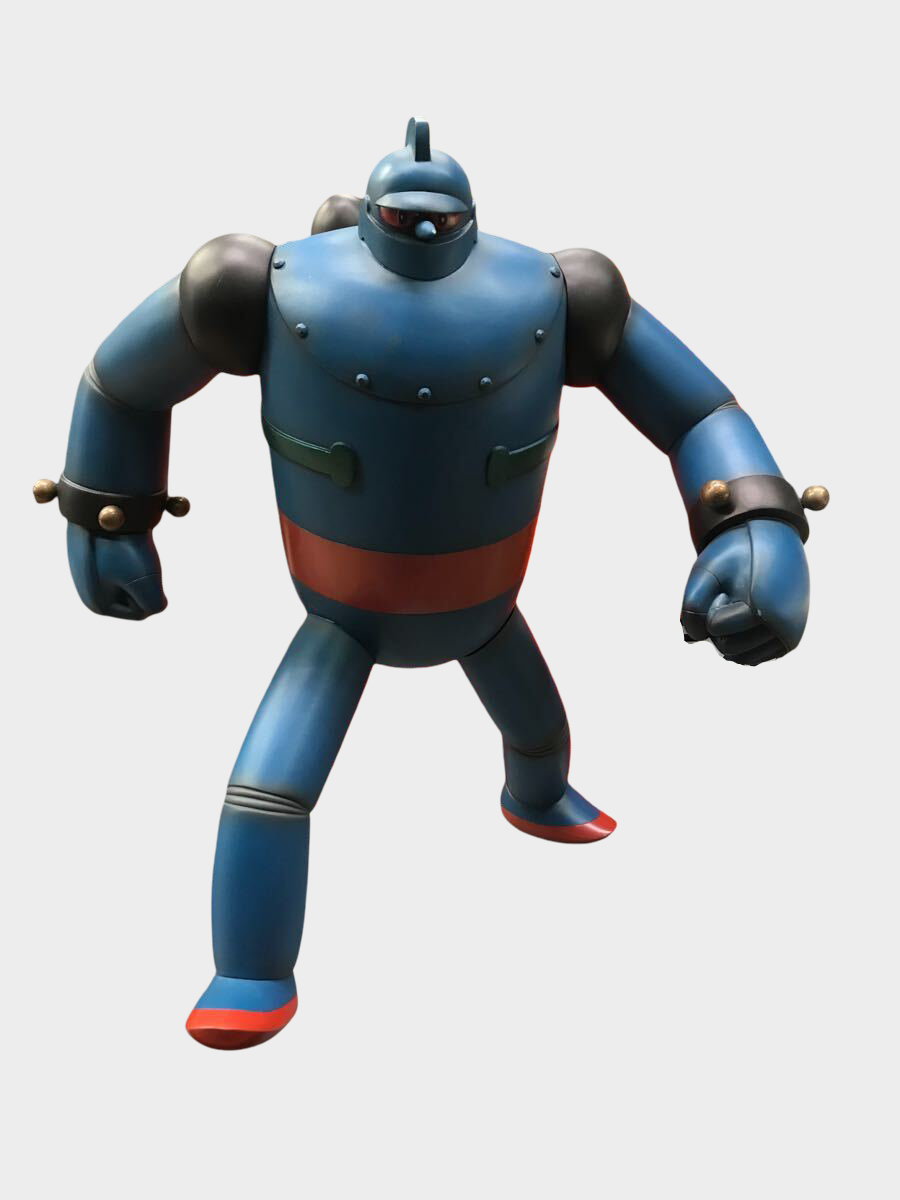 Large Tetsujin 28-go Sofubi Figure Retro Style with Diorama Base Japanese Robot