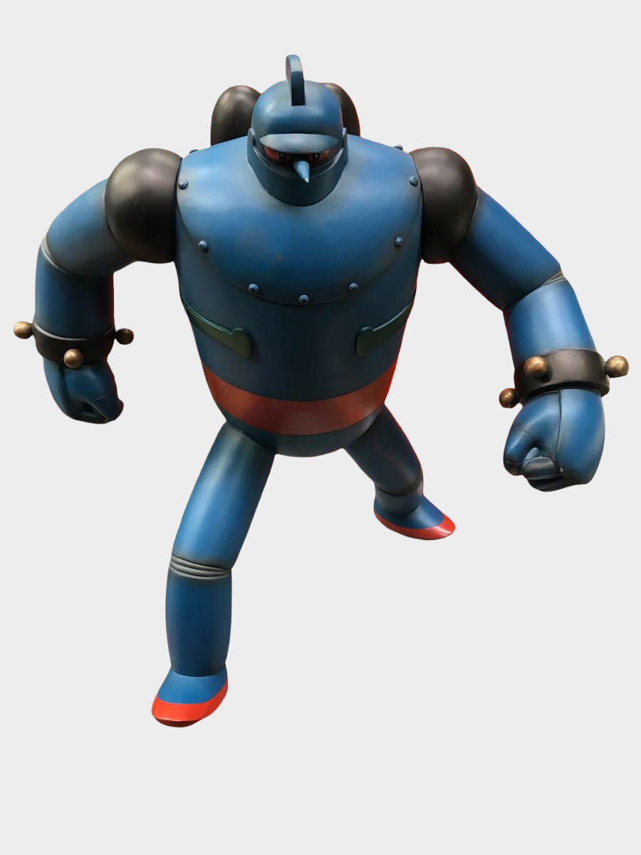 Large Tetsujin 28-go Sofubi Figure Retro Style with Diorama Base Japanese Robot