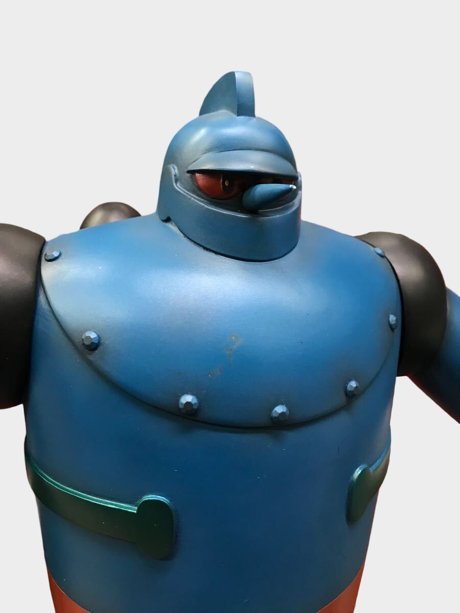 Large Tetsujin 28-go Sofubi Figure Retro Style with Diorama Base Japanese Robot