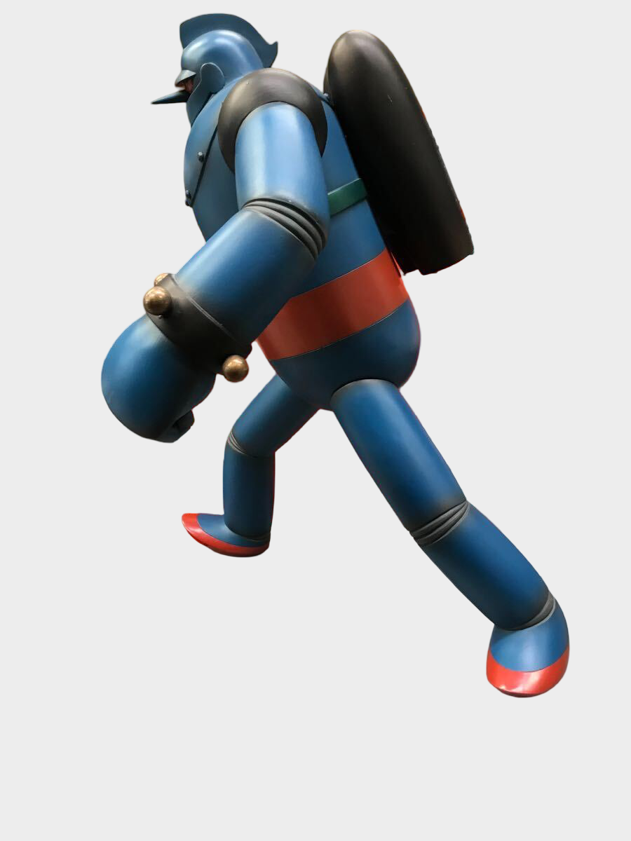 Large Tetsujin 28-go Sofubi Figure Retro Style with Diorama Base Japanese Robot