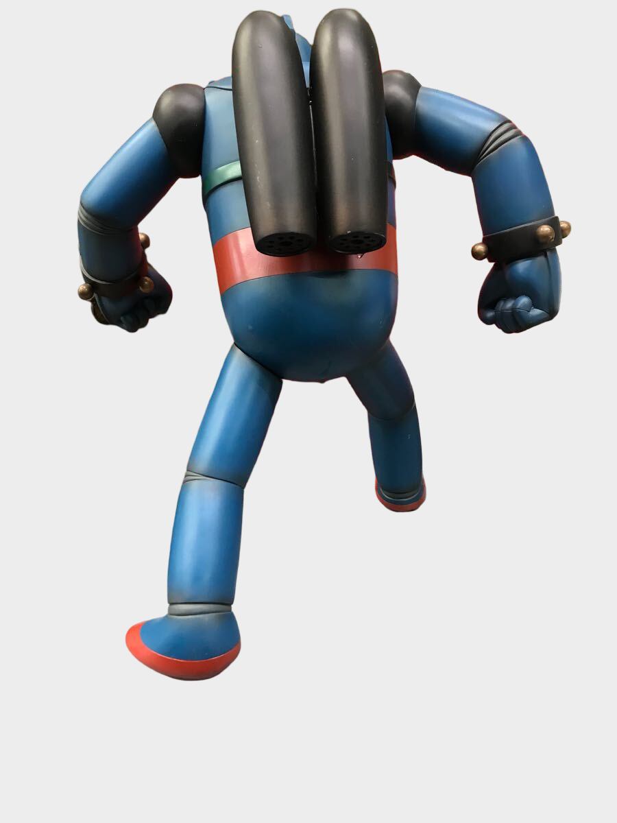Large Tetsujin 28-go Sofubi Figure Retro Style with Diorama Base Japanese Robot