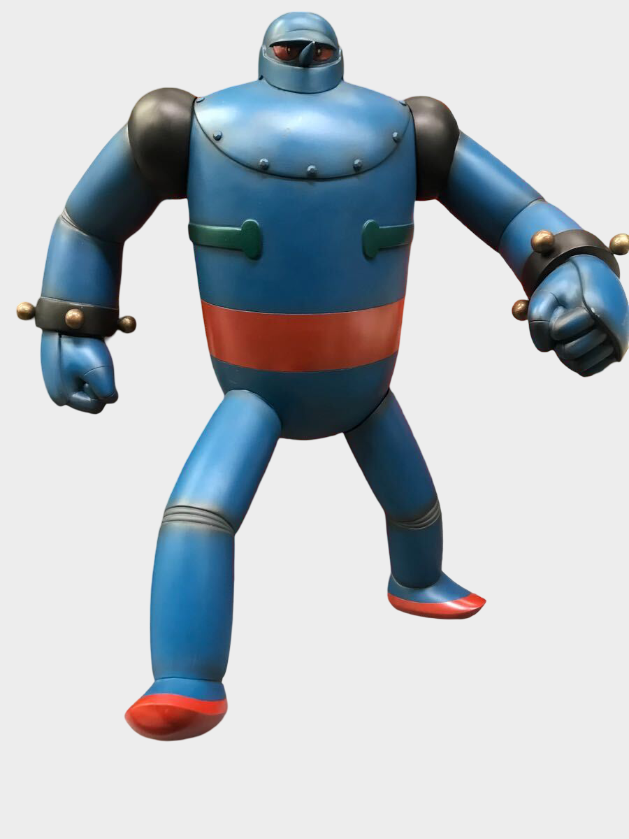 Large Tetsujin 28-go Sofubi Figure Retro Style with Diorama Base Japanese Robot