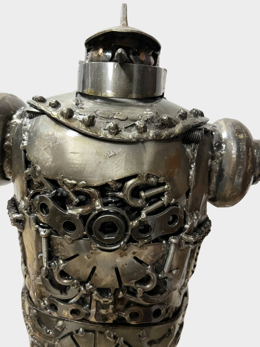 Tetsujin 28-go Scrap Iron Sculpture — Limited 17/50 Industrial Metal Anime Art Figure Statue
