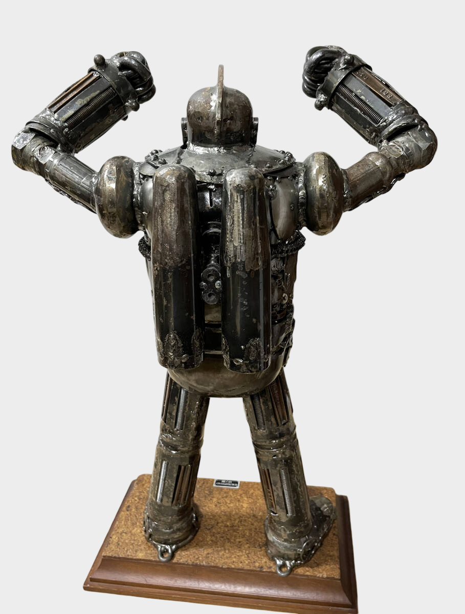 Tetsujin 28-go Scrap Iron Sculpture — Limited 17/50 Industrial Metal Anime Art Figure Statue