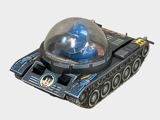 Tetsujin 28 Mighty Tank Tinplate — Nomura Toy Shōwa-Era Japanese Character Combat Vehicle
