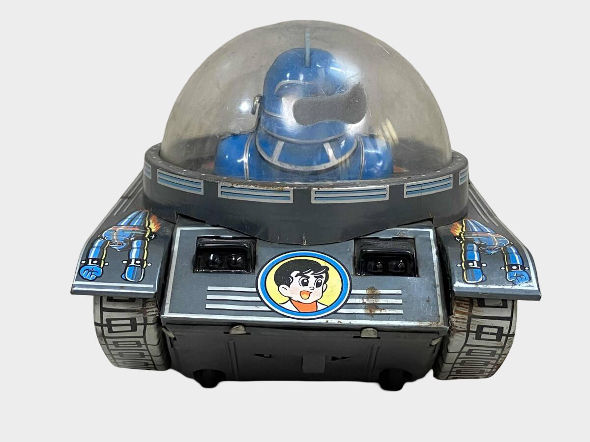 Tetsujin 28 Mighty Tank Tinplate — Nomura Toy Shōwa-Era Japanese Character Combat Vehicle