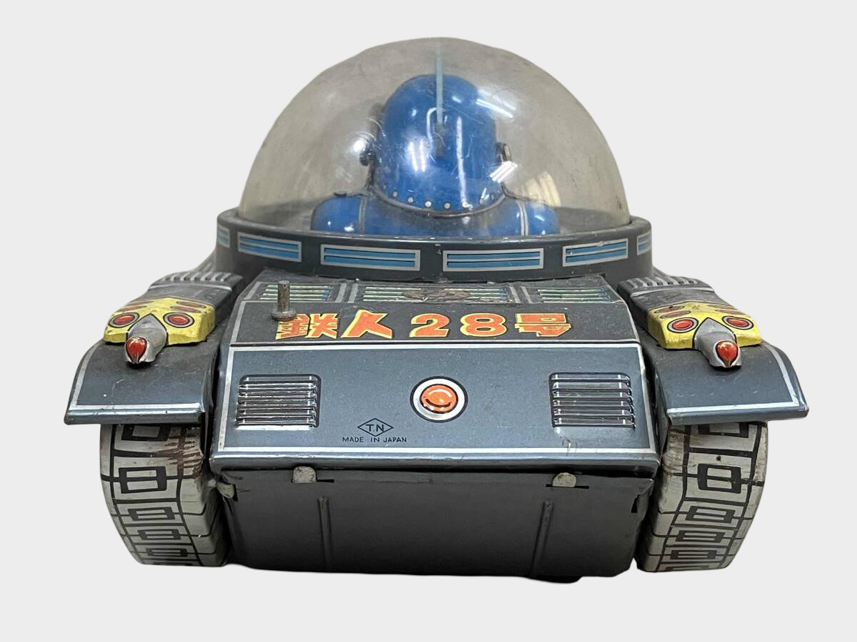 Tetsujin 28 Mighty Tank Tinplate — Nomura Toy Shōwa-Era Japanese Character Combat Vehicle