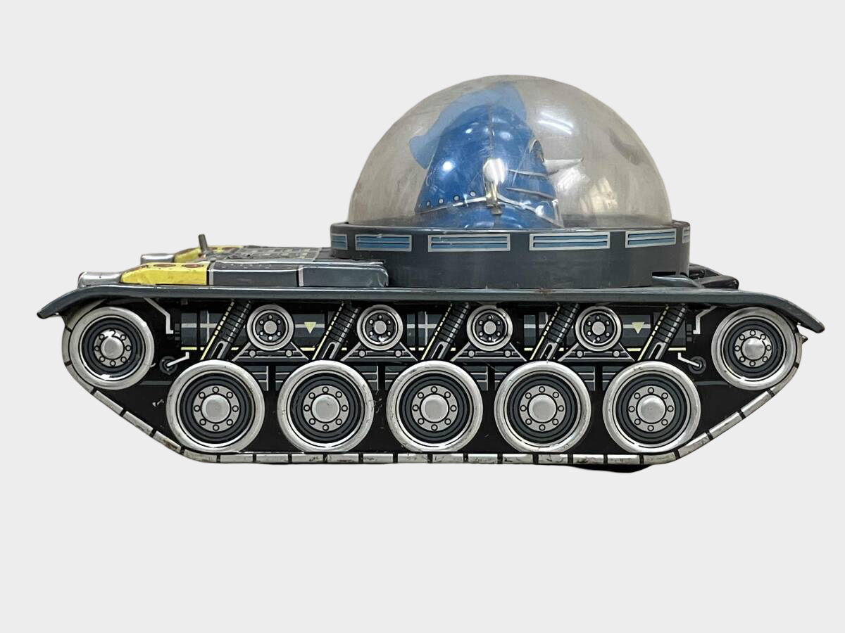 Tetsujin 28 Mighty Tank Tinplate — Nomura Toy Shōwa-Era Japanese Character Combat Vehicle