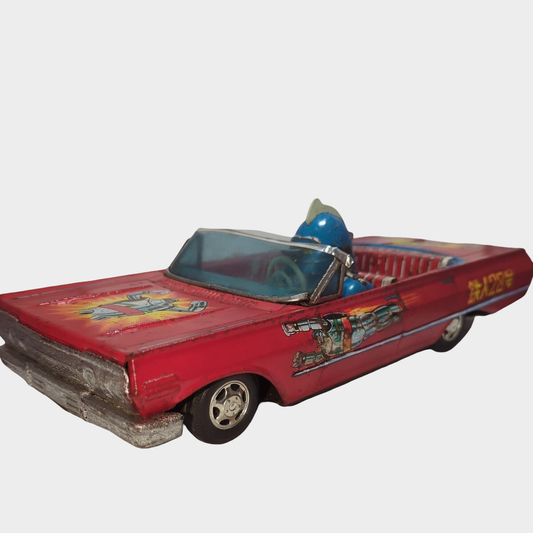 Tetsujin 28 Tinplate Car — Nomura Toy Shōwa-Era Japanese Character Vehicle, Vintage Display Artifact