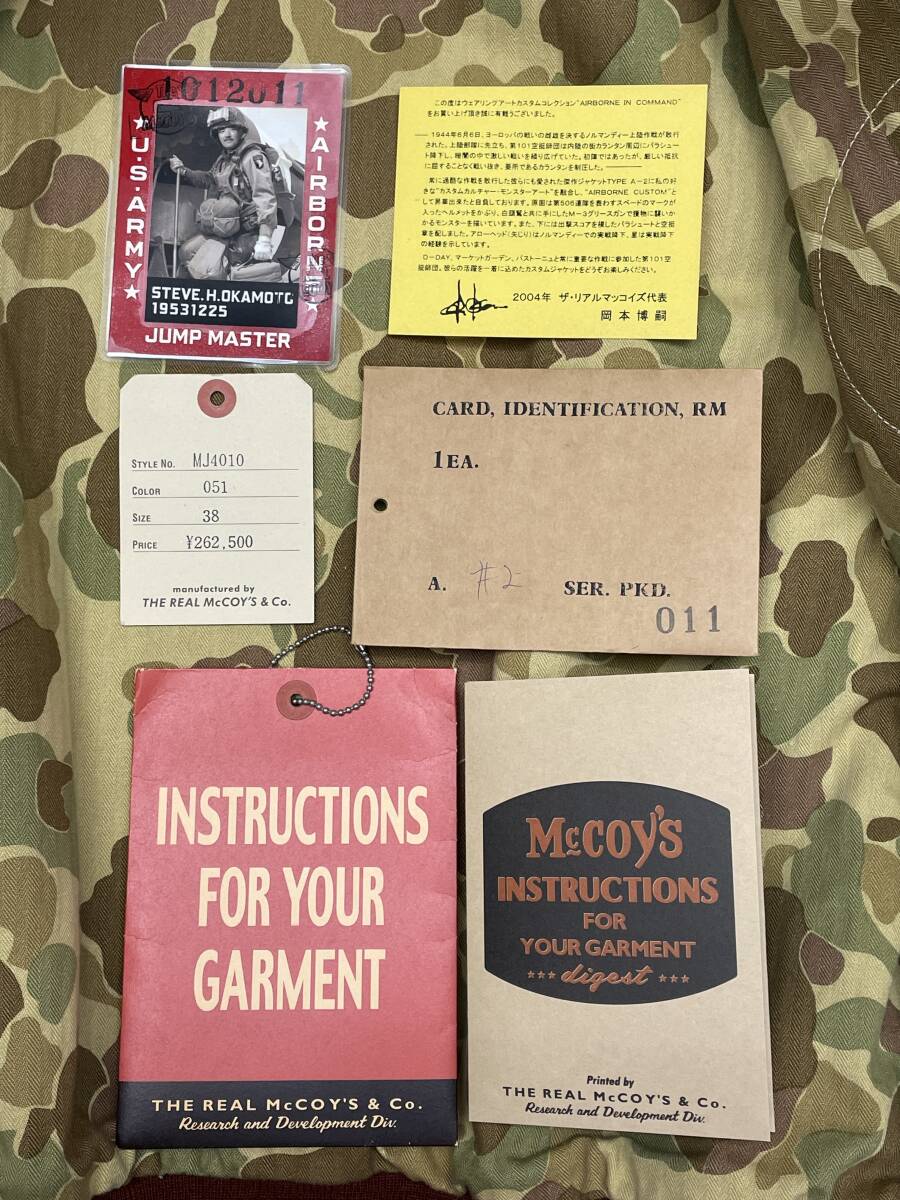 The Real McCoy’s A-2 Airborne Command Flight Jacket Size 38R Horsehide Paratrooper Nose Art Archive Piece