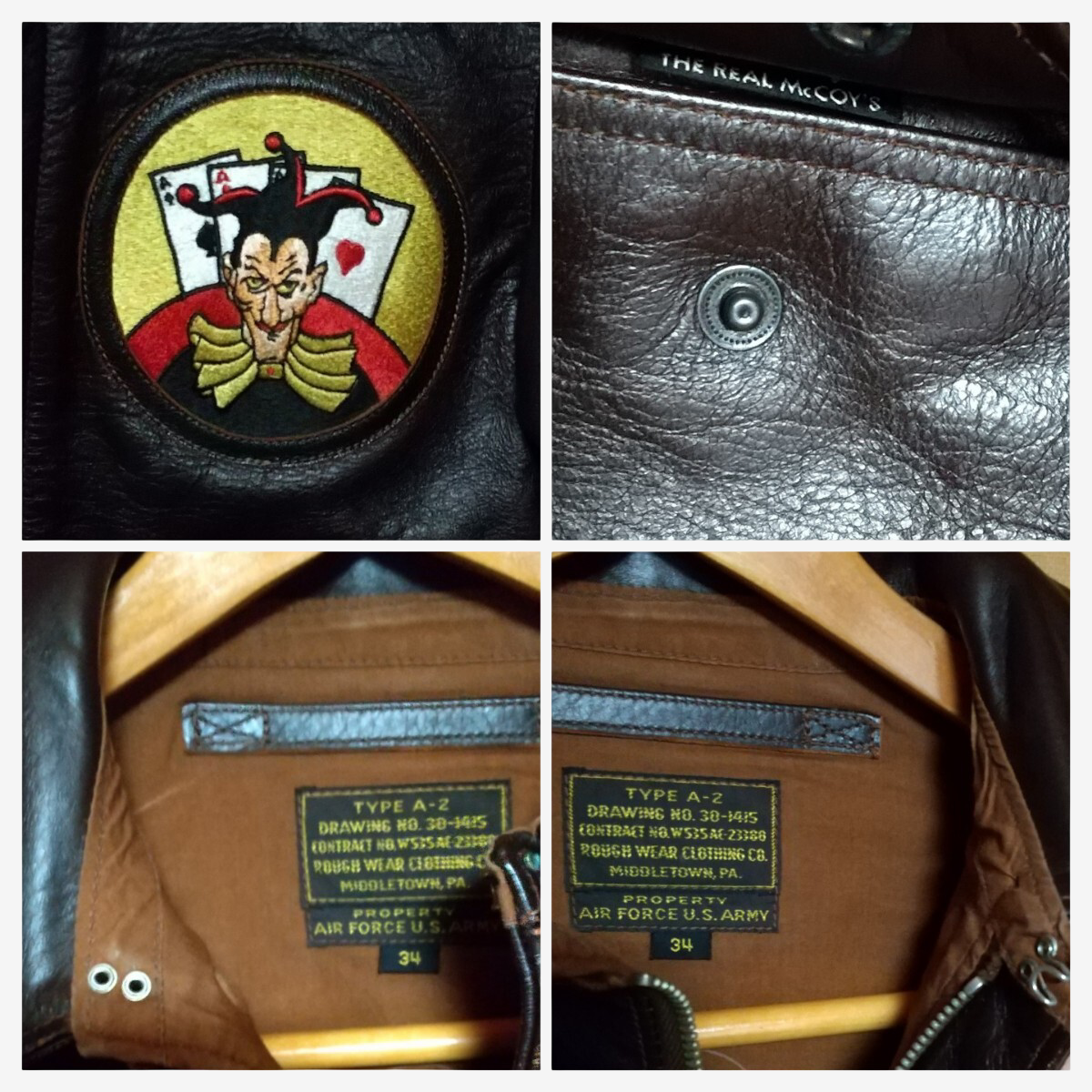 The Real McCoy’s A-2 Flight Jacket Doc’s Disciples Full Custom Horsehide WWII Nose Art Leather Jacket Vintage Replica