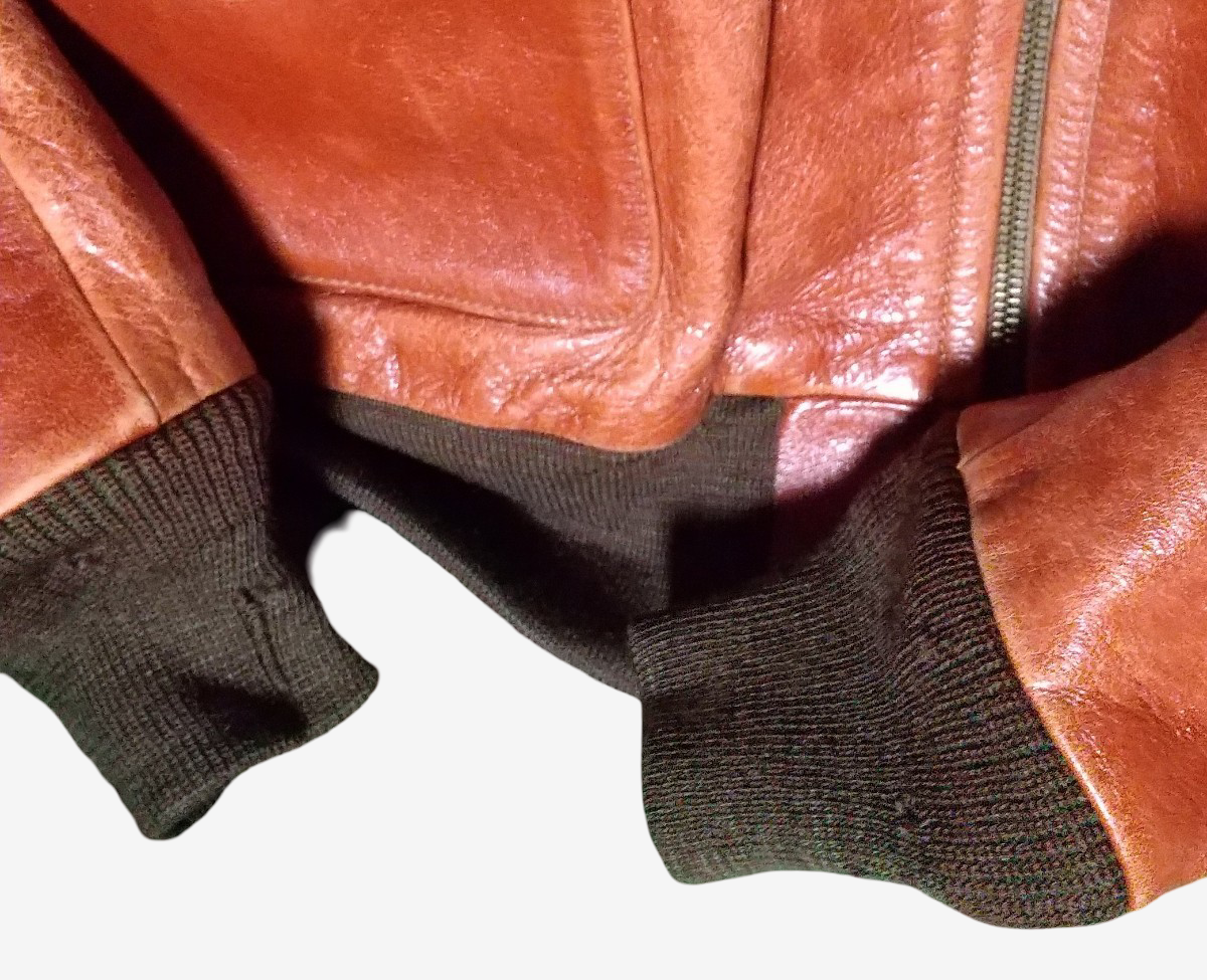 The Real McCoy’s A-2 Flight Jacket Doc’s Disciples Full Custom Horsehide WWII Nose Art Leather Jacket Vintage Replica
