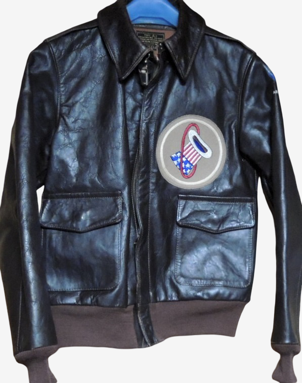 The Real McCoy’s A-2 Little Bitch Custom Flight Jacket One-Off Hand Painted Horsehide Pin Up Art Size 36
