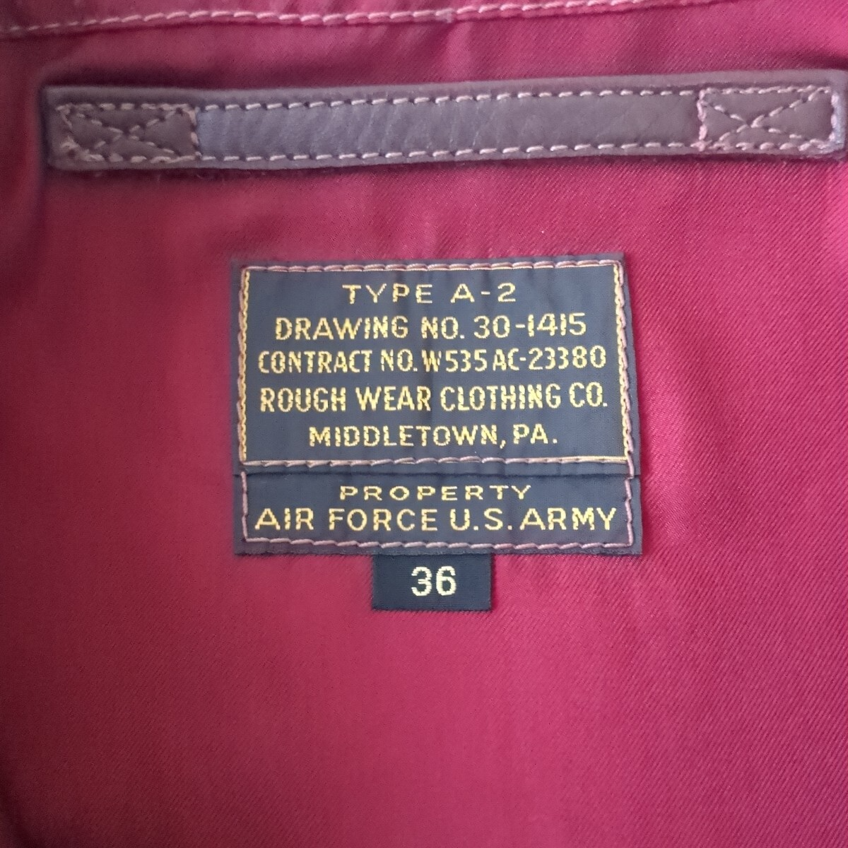The Real McCoy’s A-2 Rough Wear Horsehide Flight Jacket “The Holy Grail” Custom King Kusano Red Silk 36