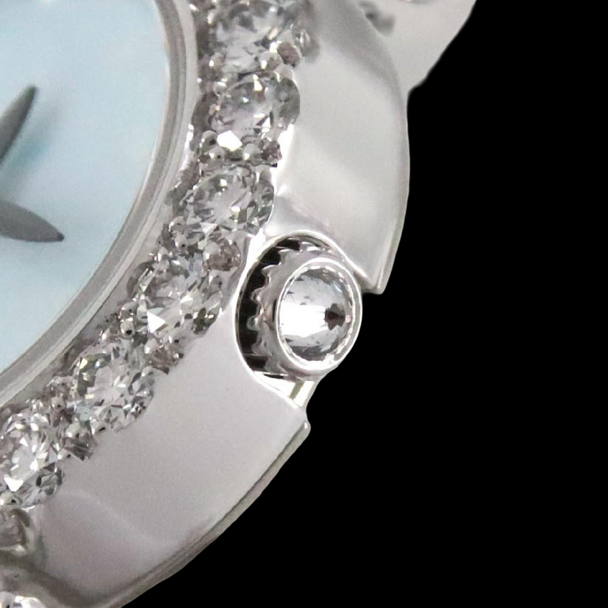 Tiffany & Co High Jewelry Watch WGD Bracelet wth 2 Aquamarines – Opal Dial Quartz Ladies Timepiece – White Gold A Rank