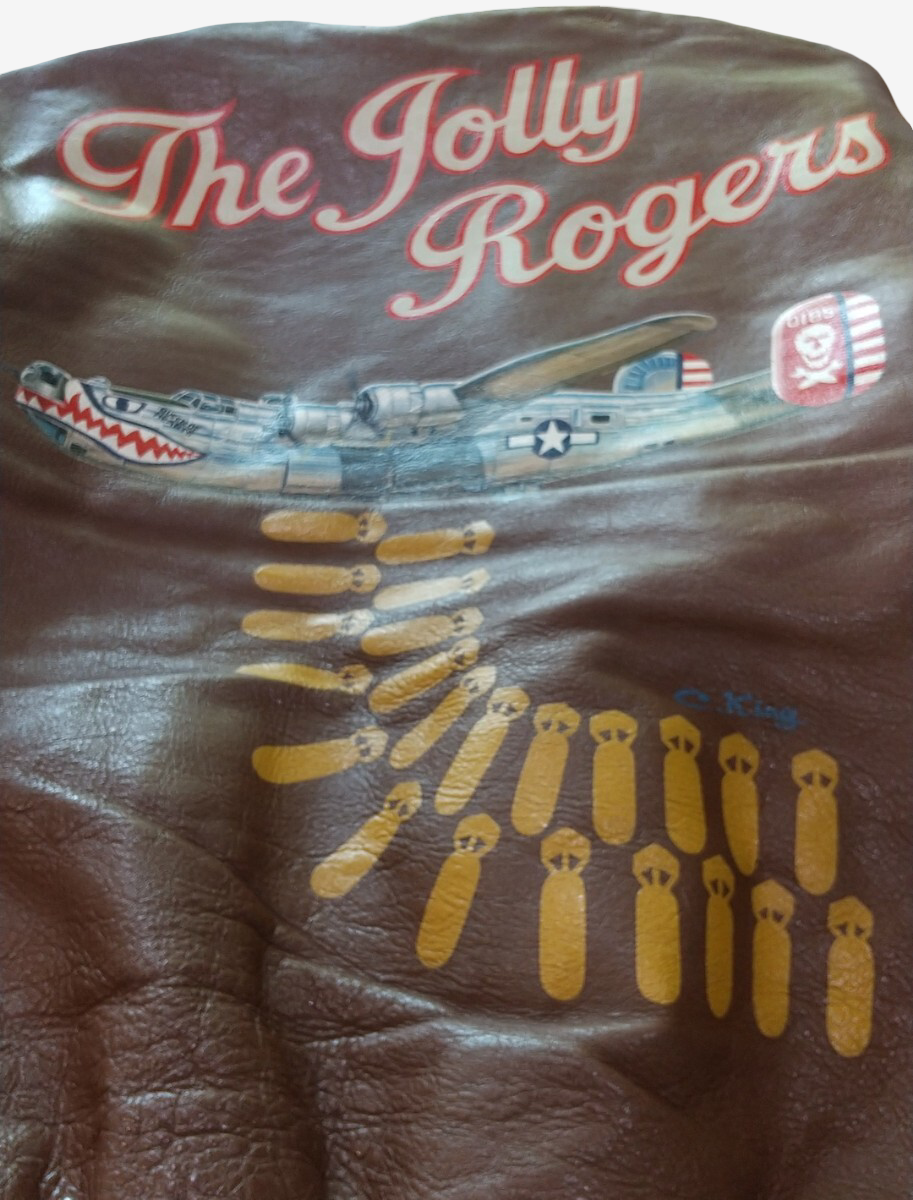 Toys McCoy A-2 Horsehide Flight Jacket Size 36 “Jolly Rogers” Nose Art Custom WWII Bomber Leather Collector Piece