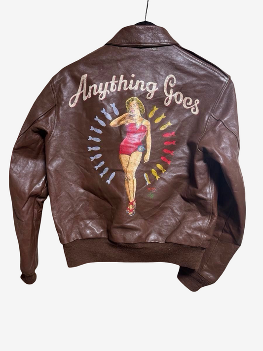 Toys McCoy A-2 Horsehide Flight Jacket “Anything Goes” Marilyn Monroe Pin-Up Limited 70 Japan Reproduction