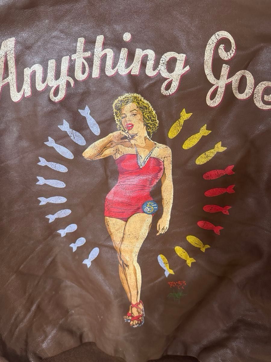 Toys McCoy A-2 Horsehide Flight Jacket “Anything Goes” Marilyn Monroe Pin-Up Limited 70 Japan Reproduction