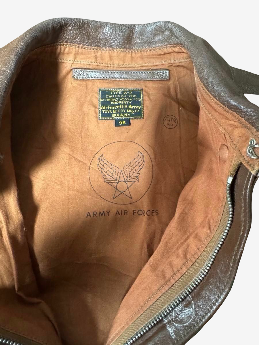 Toys McCoy A-2 Horsehide Flight Jacket “Anything Goes” Marilyn Monroe Pin-Up Limited 70 Japan Reproduction