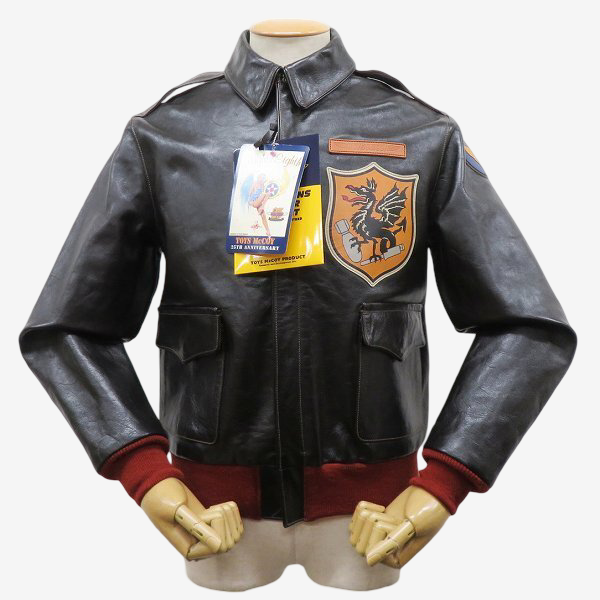 Toys McCoy A-2 Mighty Eighth 25th Anniversary Jacket TMJ2123 Rough Wear Seal Brown Pinup Art Flight Jacket Size 40