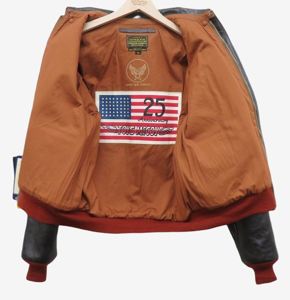 Toys McCoy A-2 Mighty Eighth 25th Anniversary Jacket TMJ2123 Rough Wear Seal Brown Pinup Art Flight Jacket Size 40