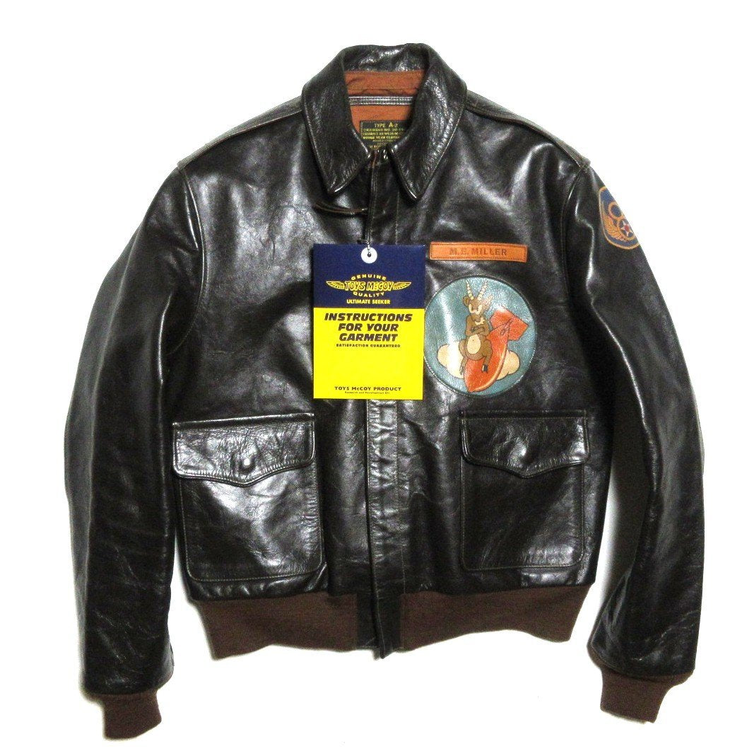 Toys McCoy A-2 Sugar Blues Flight Jacket Size 38 Horsehide Rough Wear Pin Up Art Limited 100 Seal Brown