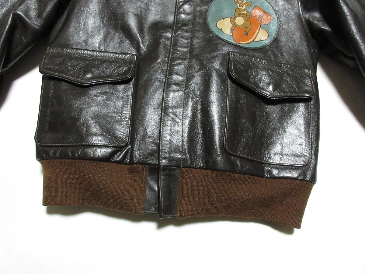 Toys McCoy A-2 Sugar Blues Flight Jacket Size 38 Horsehide Rough Wear Pin Up Art Limited 100 Seal Brown