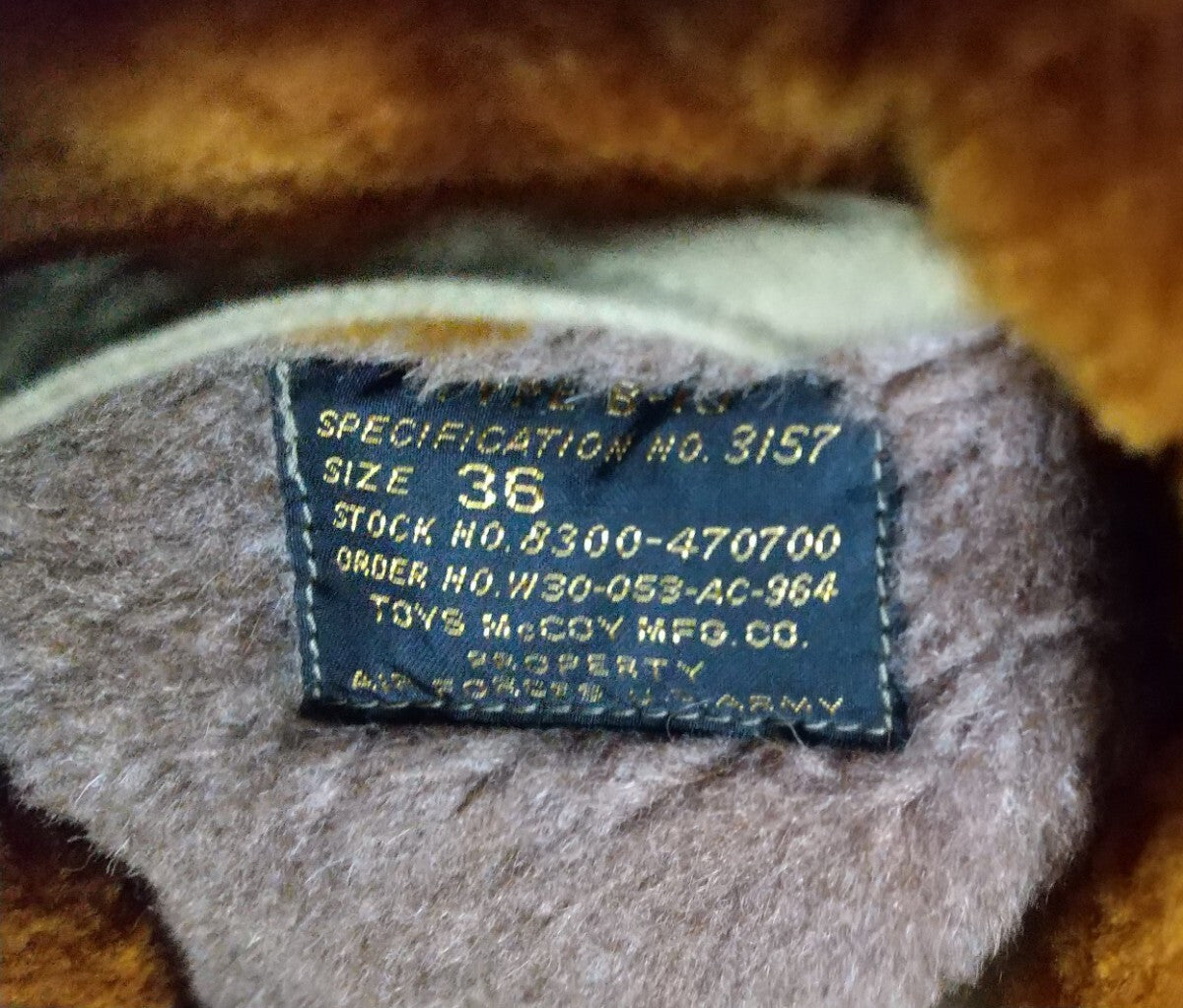 Toys McCoy B-10 Bugs Bunny Flight Jacket Custom WWII Style Alpaca Lined Military Cartoon Jacket Size 36