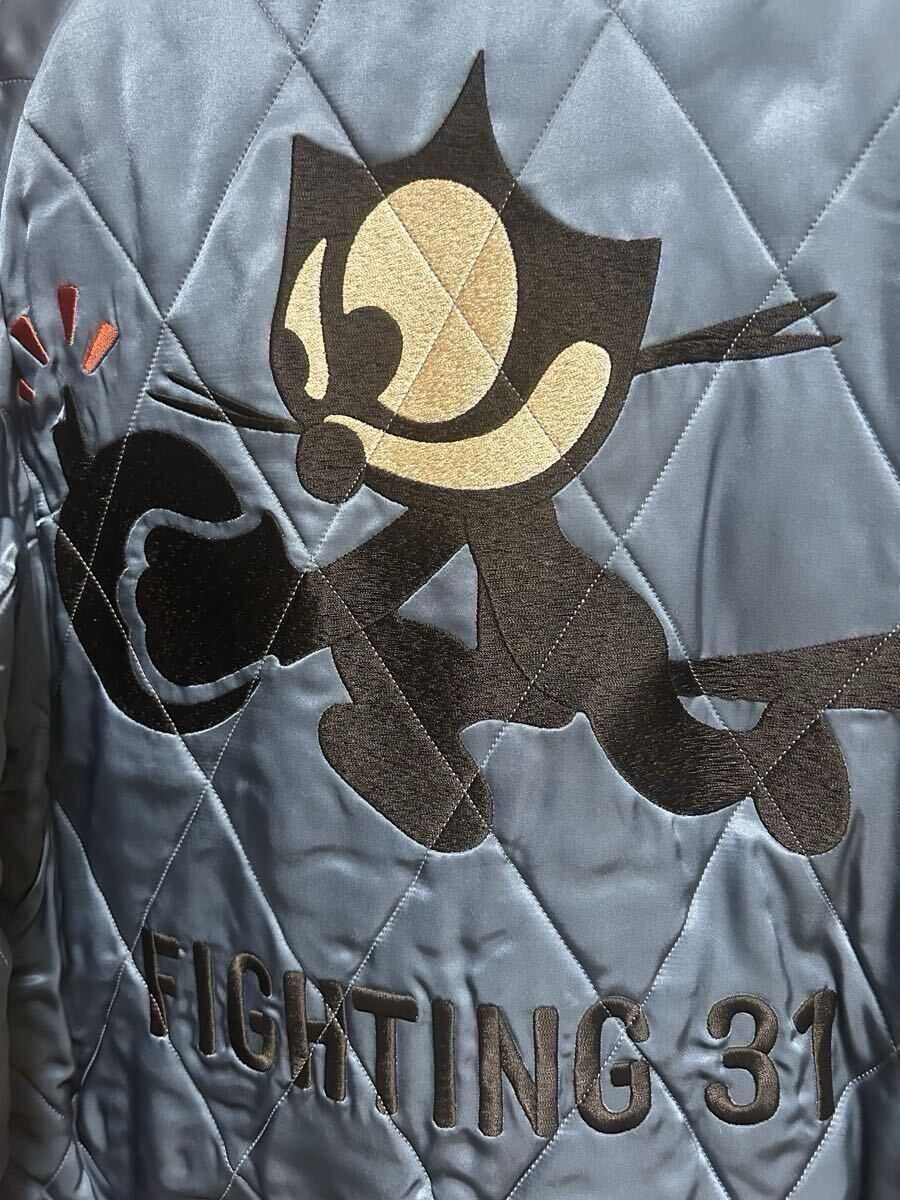 Toys McCoy Felix Sukajan Reversible Jacket Fighting 31 Eagle Japan Satin Vintage Style