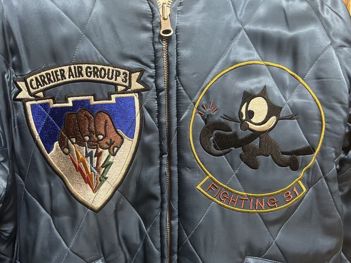 Toys McCoy Felix Sukajan Reversible Jacket Fighting 31 Eagle Japan Satin Vintage Style