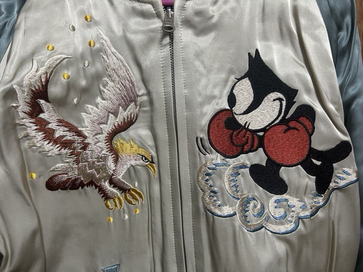 Toys McCoy Felix Sukajan Reversible Jacket Fighting 31 Eagle Japan Satin Vintage Style