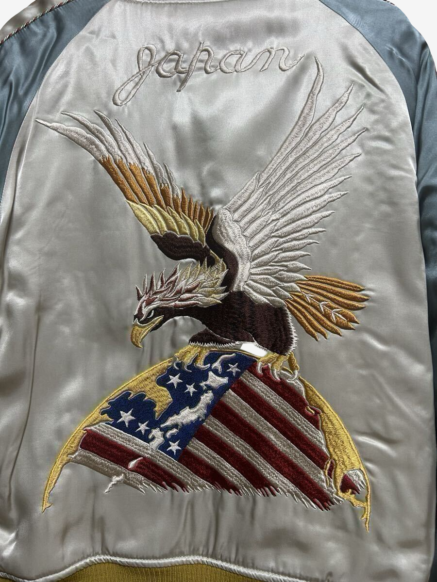 Toys McCoy Felix Sukajan Reversible Jacket Fighting 31 Eagle Japan Satin Vintage Style