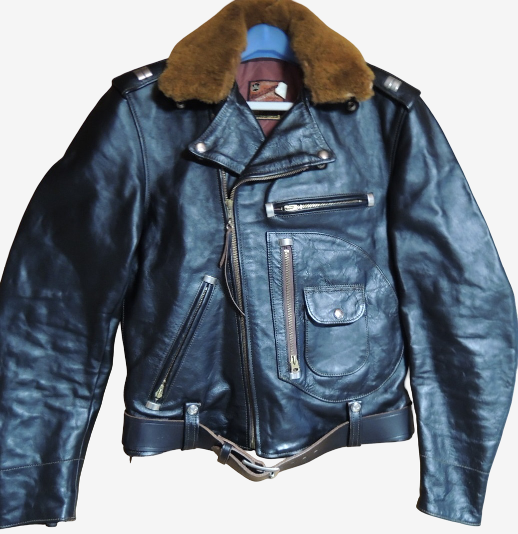 Toys McCoy Johnny Rocker Double Riders Jacket Horsehide Shearling Collar Talon Zipper Vintage Style 36