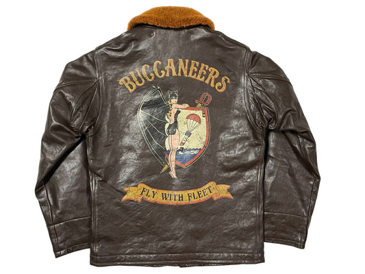 Toys McCoy N-1 Leather Deck Jacket Buccaneers Horsehide Naval WWII Style Civilian Rare TMJ1325 Size 36
