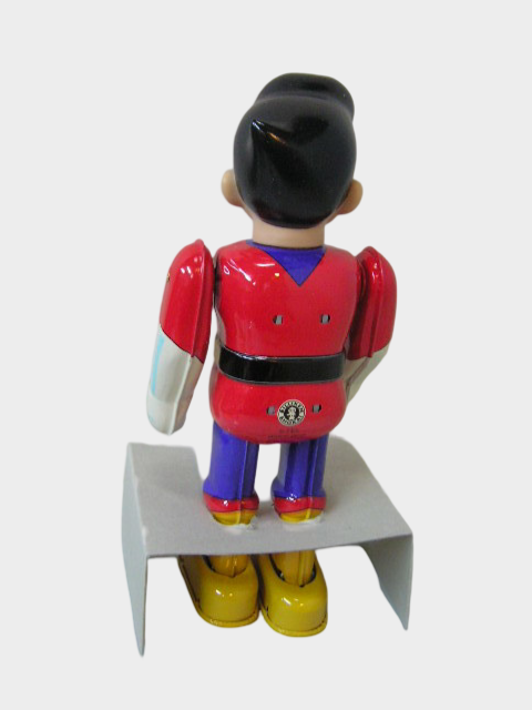 Uchū Shōnen Soran Tin Wind-Up Figure — Biliken Shokai Japan, Boxed Retro Space Hero Toy