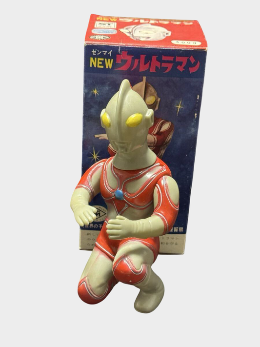 Ultraman Sofubi Wind Up Figure Boxed Showa Era Japanese Vintage Bullmark Marusan