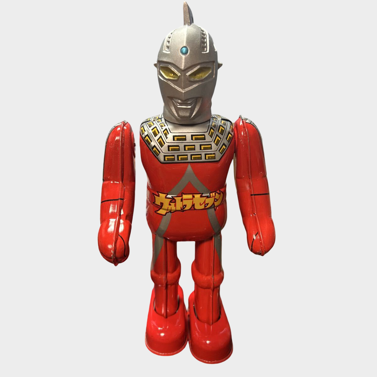 Ultraseven Tin Walking Robot — Japanese Mechanical Tin Toy