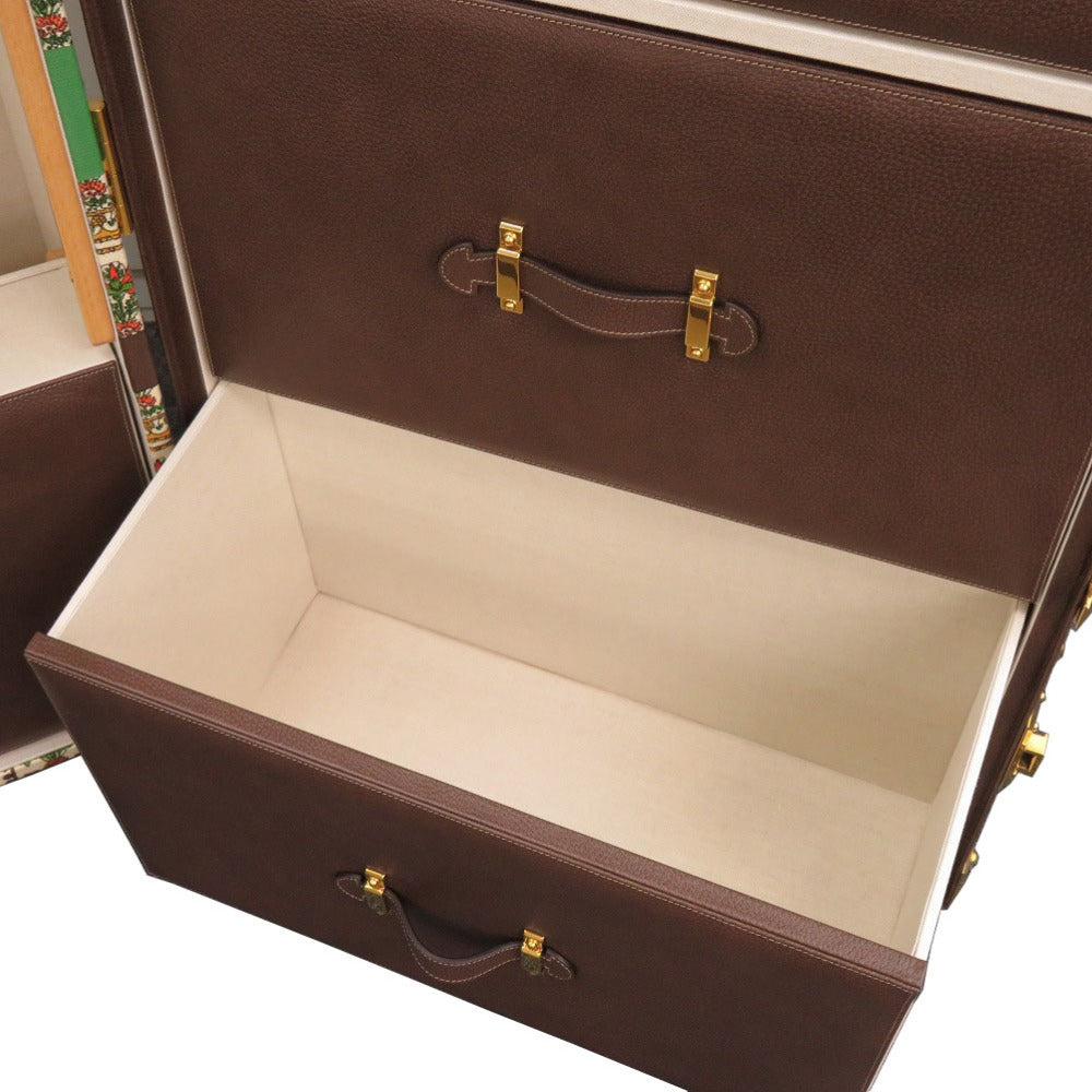 Gucci 100 Music 1940s Wardrobe Trunk – Canvas Leather Wood Steamer Closet – Rare Vintage Gucci Travel Case S Rank Collector Piece