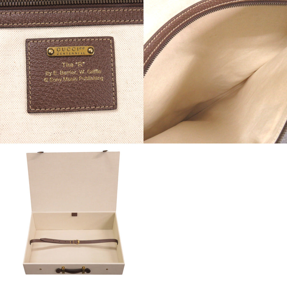 Gucci 100 Music 1940s Wardrobe Trunk – Canvas Leather Wood Steamer Closet – Rare Vintage Gucci Travel Case S Rank Collector Piece