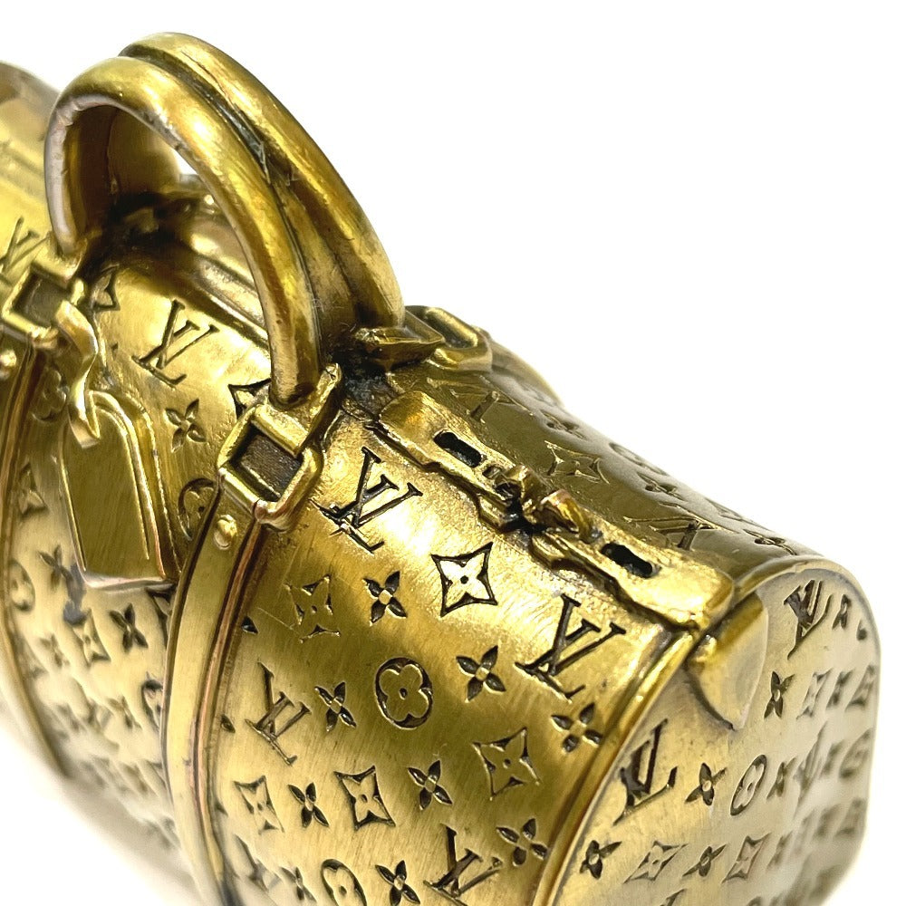 Louis Vuitton Monogram Keepall Miniature Sculpture Paperweight · Solid Metal Bronze-Gold LV Desk Objet · Collectible Novelty Accessory